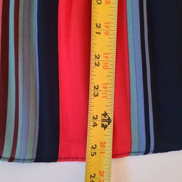 Dalia Womens Multi-Color Striped Sleeveless Lightweight Top Medium - Picture 7 of 11